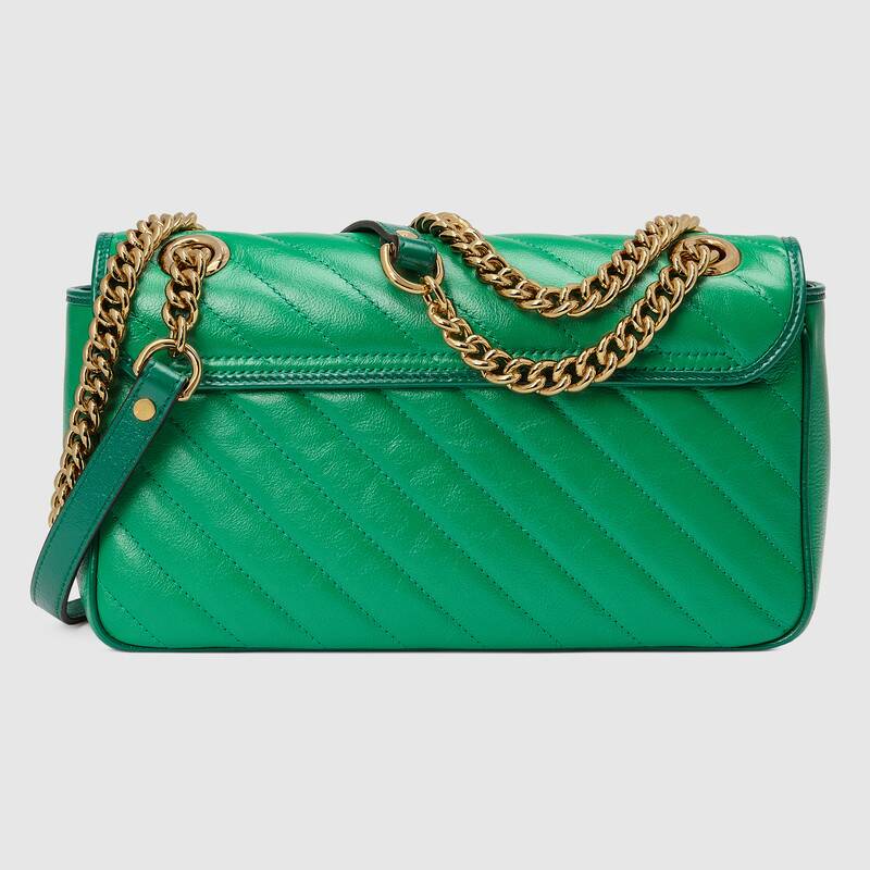 Gucci GG Marmont Small Matelasse Shoulder Bag 443497 Green